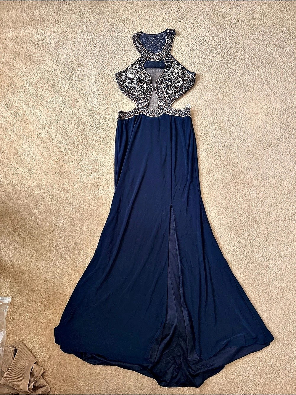 Camille La Vie Embellished Paisley Maxi Dress Size Medium Like New